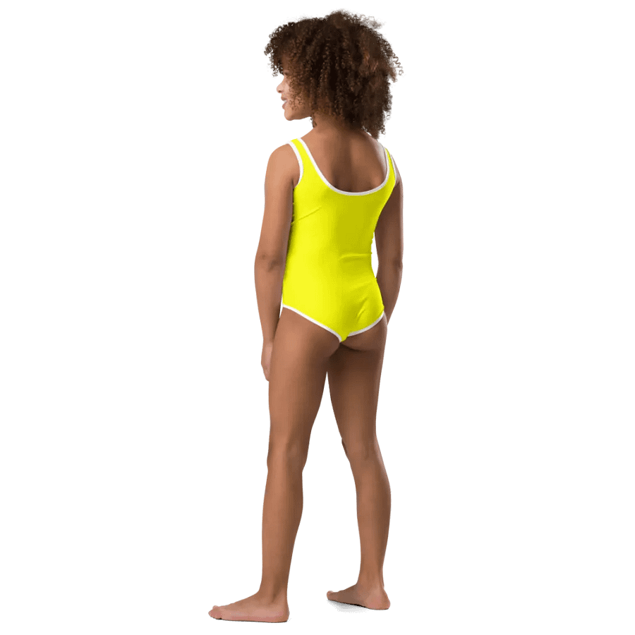 Kids Plain Color Yellow Swimsuit product image (3)