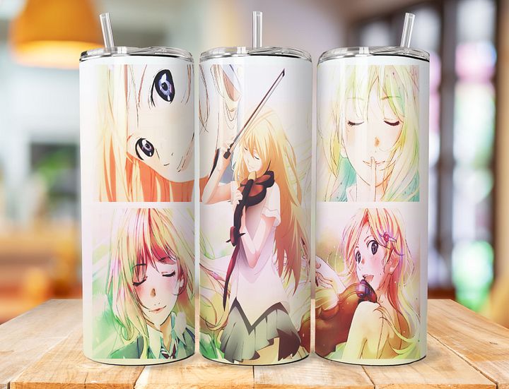 Kaori Miyazono 20 oz Stainless Steel Tumbler – Your Lie in April Violinist Design product image (1)