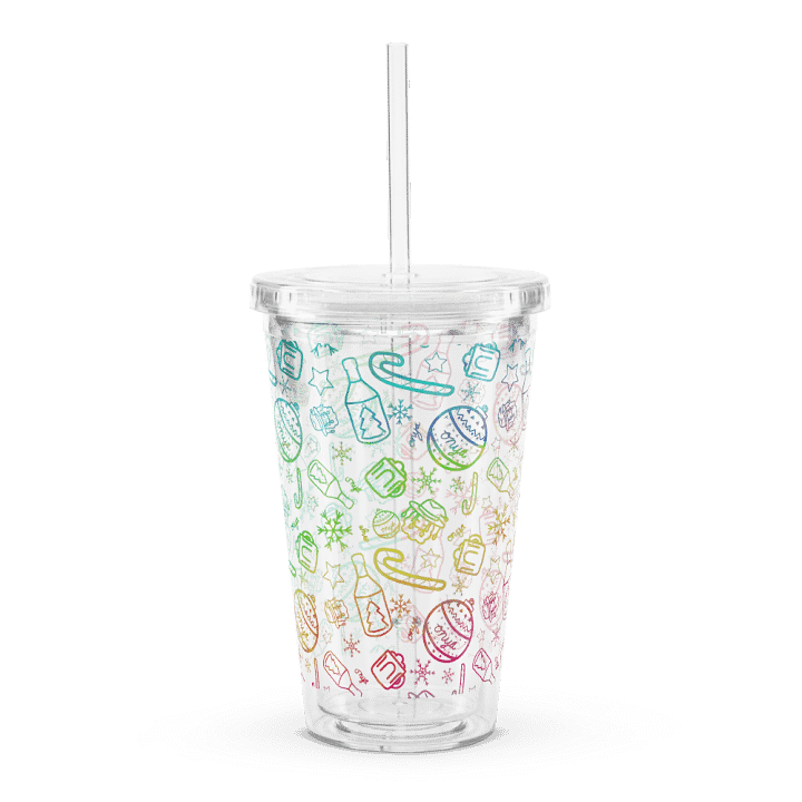 Limited Edition Christmas Rainbow Plastic Tumbler product image (1)