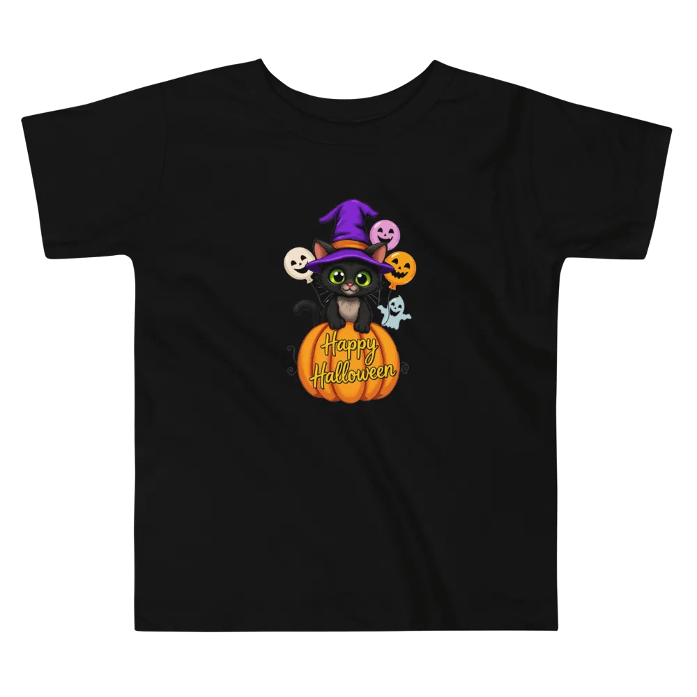 Witchy Sitting Pumpkin Cat T-shirt product image (3)