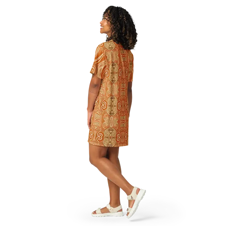 Funky Latte Liquid Tie-Dye T-shirt Dress product image (2)
