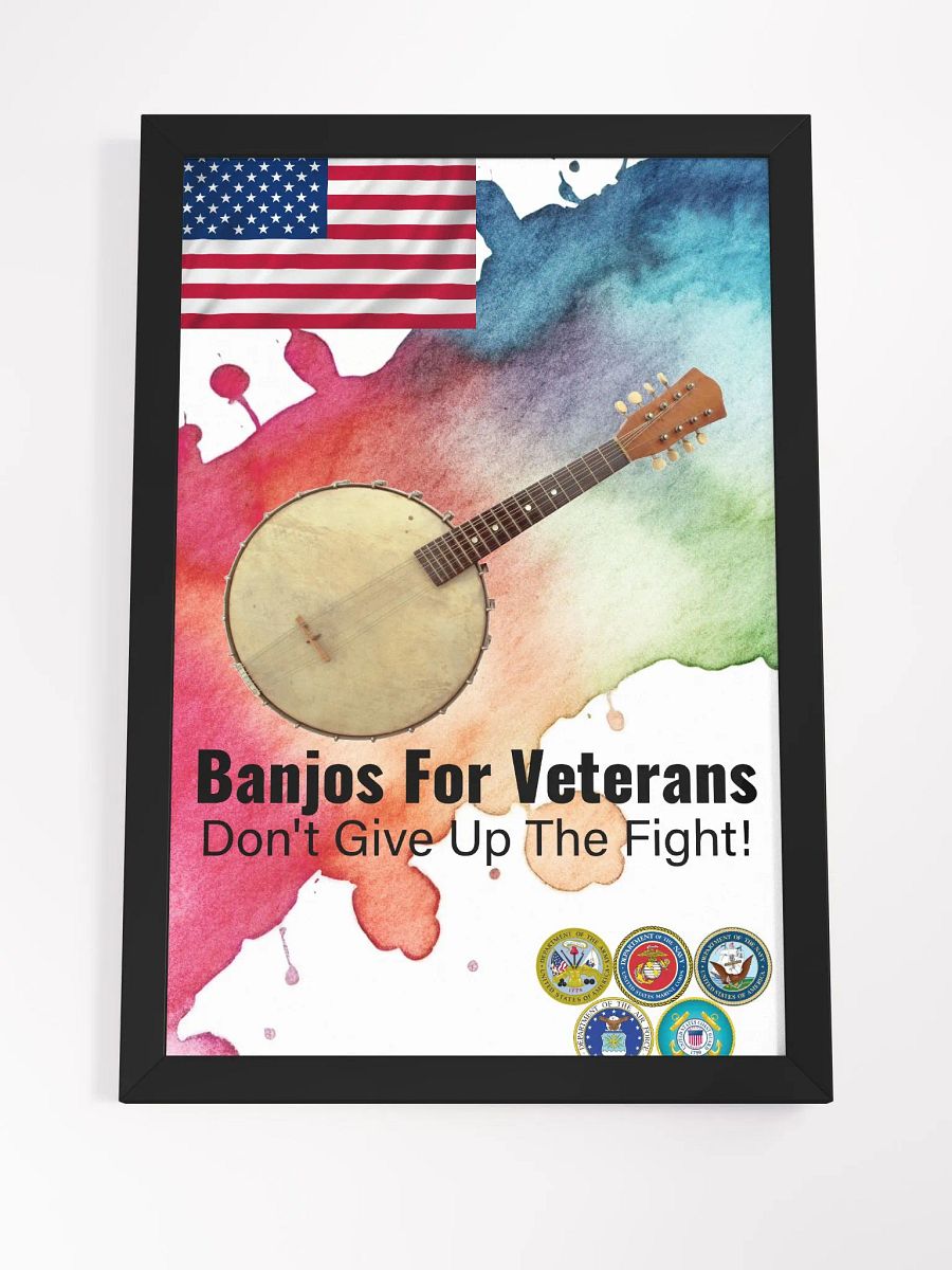 Banjos For Veterans (B4V) Artwork Framed High-Quality Matte Poster (in) product image (24)