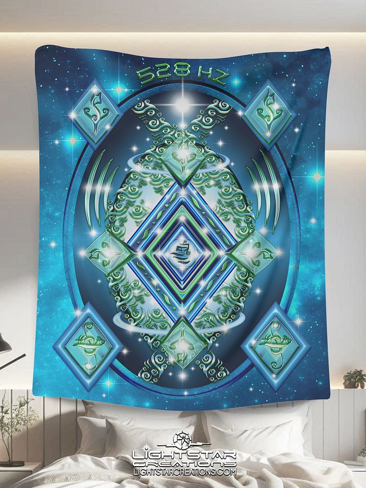 Healing Code 528 Hz Miracles Light-Tech Fleece Blanket product image (1)