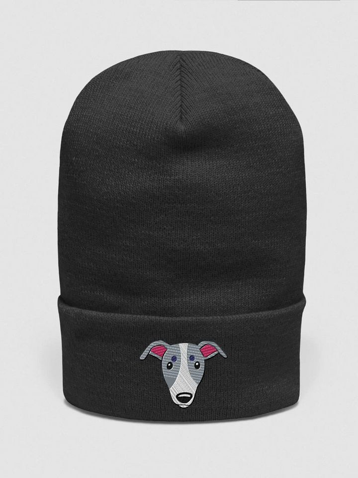 Whippet Dog Face Embroidered Beanie product image (3)