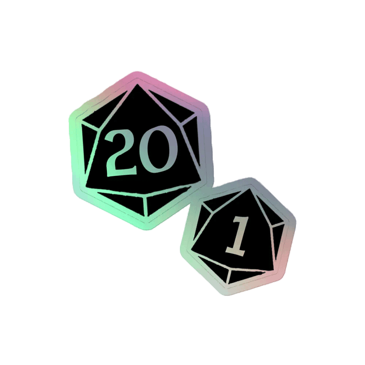 Nat 20 & Nat 1 Holosticker product image (2)
