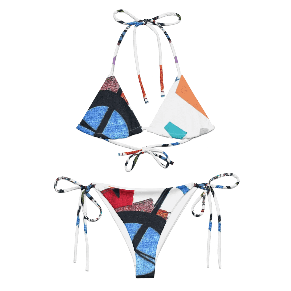 Abstract Lithographic Pattern Design String Bikini - V2 product image (6)