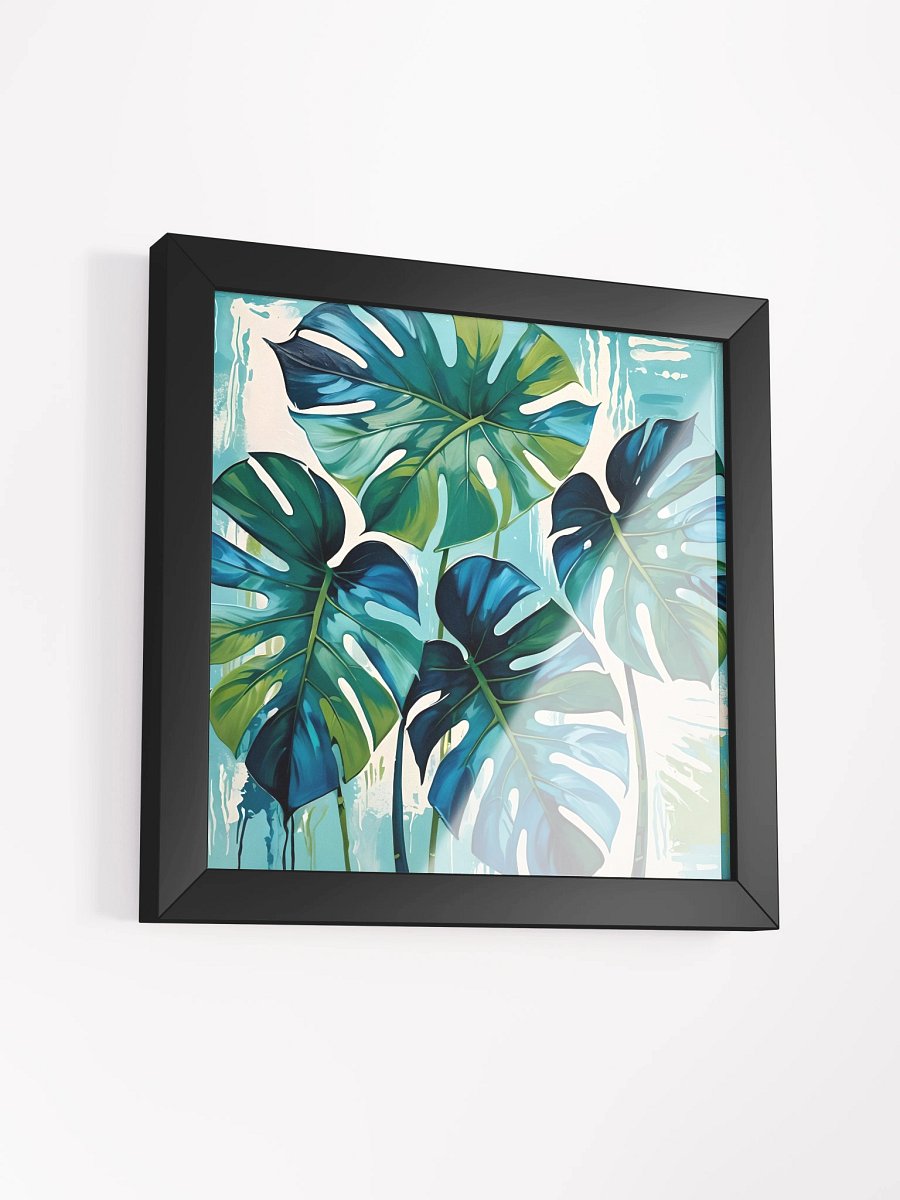 Blue Tropical Monstera Abstract Leaves product image (3)