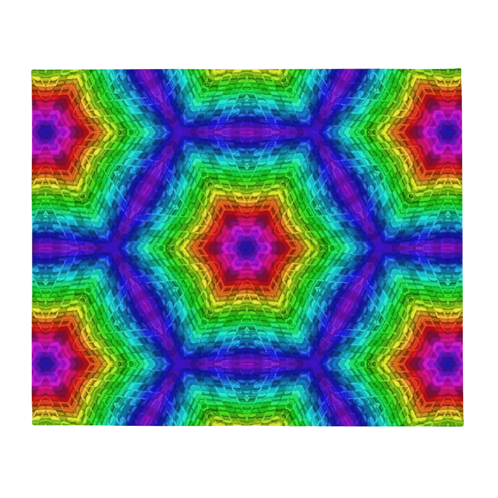 Colorful Hexagons Throw Blanket product image (13)