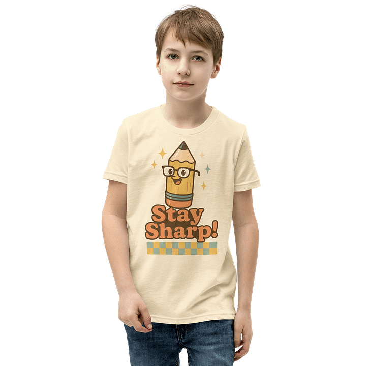 Fun Stay Sharp Kids T-Shirt – Bella+Canvas 3001Y product image (1)