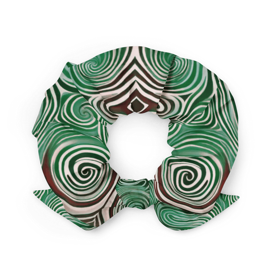 Funky Cool Green Liquid Tie-Dye Scrunchie product image (3)