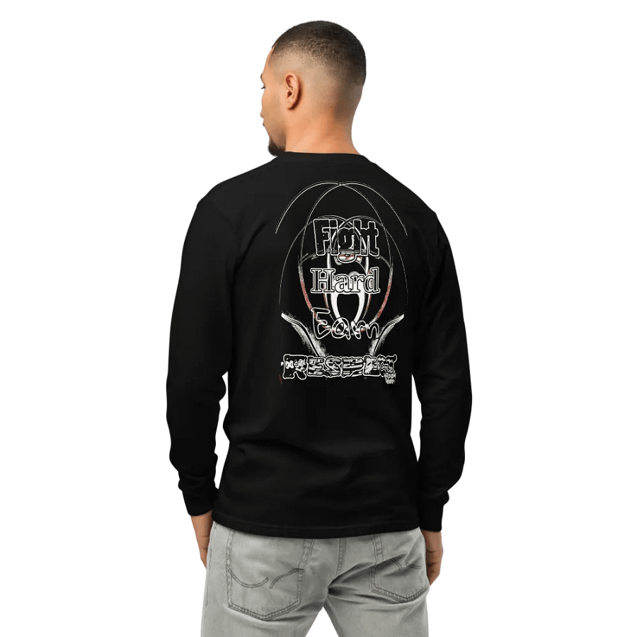Fight Hard Earn Respect - Embroidered - Garment-Dyed Heavyweight Long Sleeve Shirt product image (4)