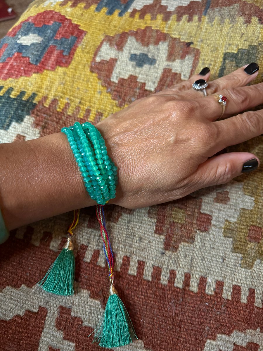 Green Beaded Tassel Bracelet product image (3)
