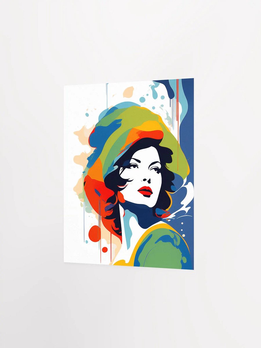 Abstract Woman v3 - Vintage Style Poster - Girly - Small and Standard Sizes - 8x10-11x14-12x16-16x20 Inches product image (2)