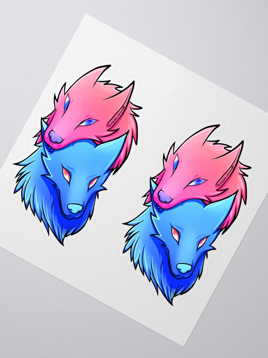 Pink and Blue Wolf Stickers product image (2)