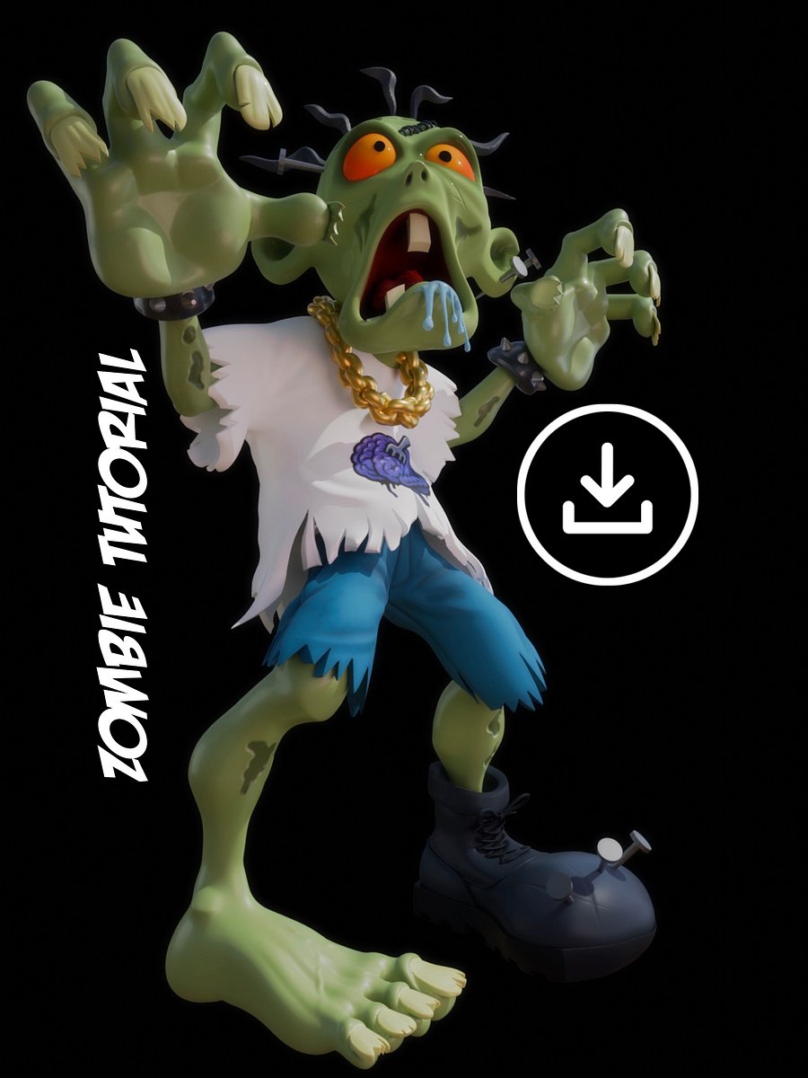 Sculpting a Zombie in zBrush Step by Step Tutorial product image (1)
