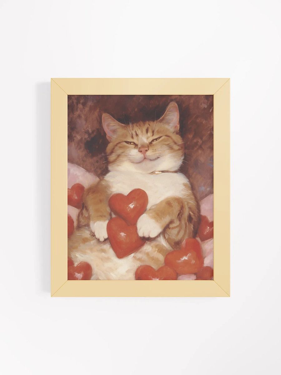 Cozy Love Cat Framed Poster product image (7)