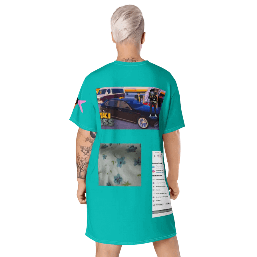 Váy thun in toàn thân/Full body printed T-shirt dress product image (9)