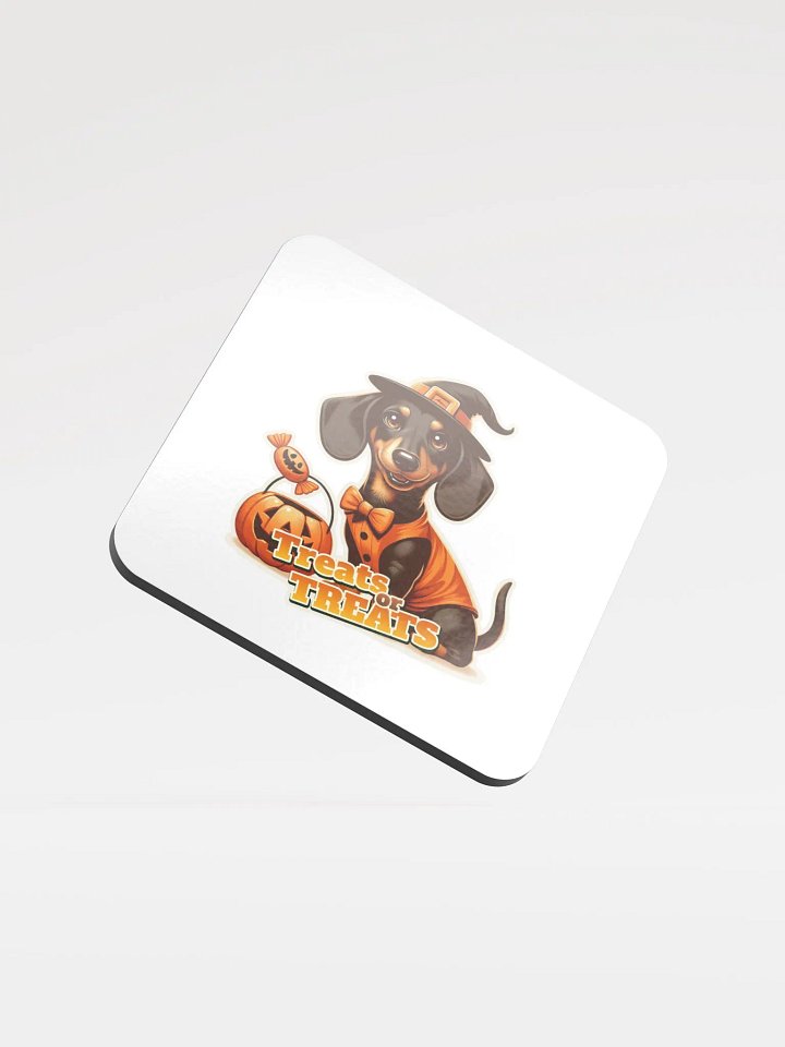 Witchy Dachshund Halloween Cork Coaster product image (1)