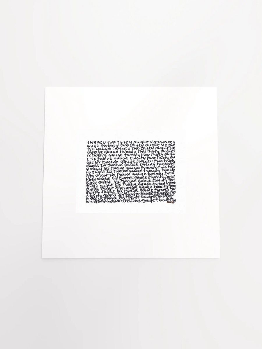twenty two thirty ought six twelve gauge panel card print product image (2)