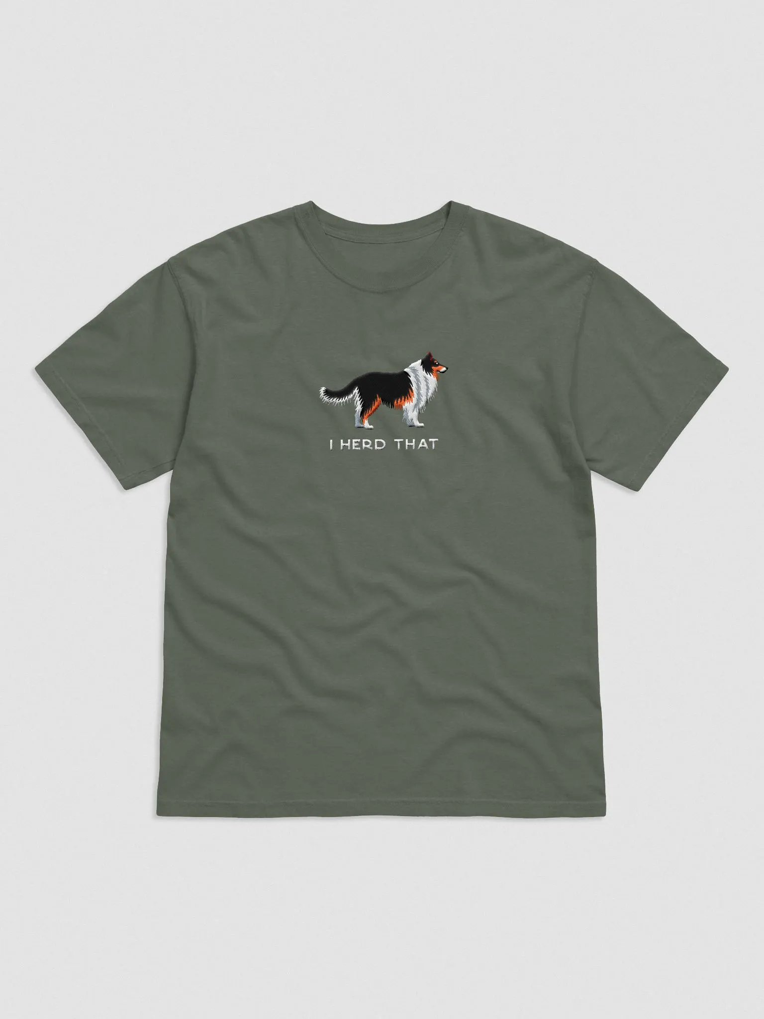 I Herd That T-Shirt(Embroidered) of a Shetland Sheepdog(Tricolor) product image (4)