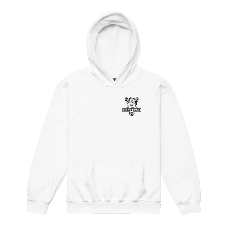 Youth Handler-Helper Badge (Black on White) Hoodie product image (8)