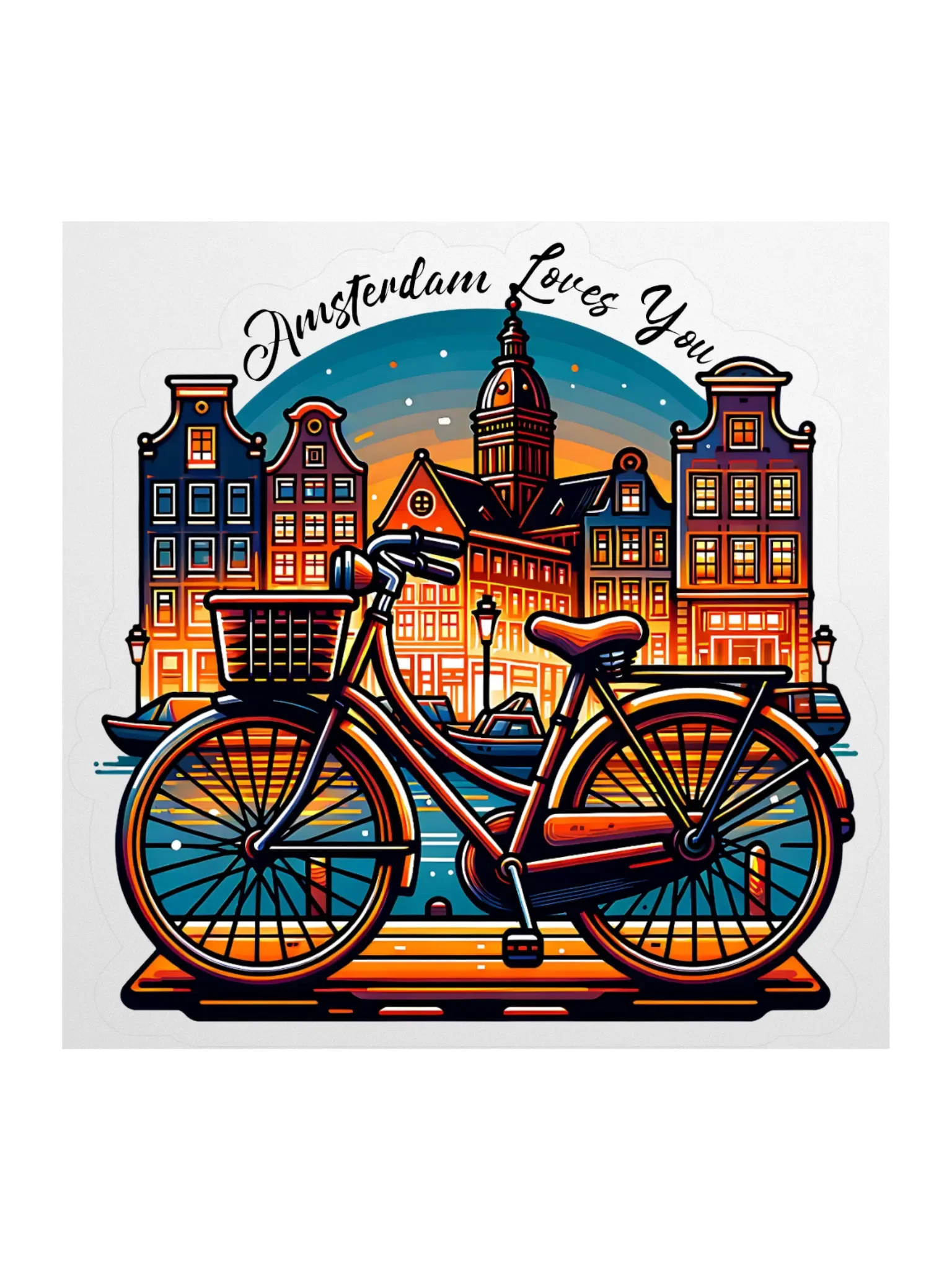 Amsterdam Loves You Kiss Cut Stickers product image (1)