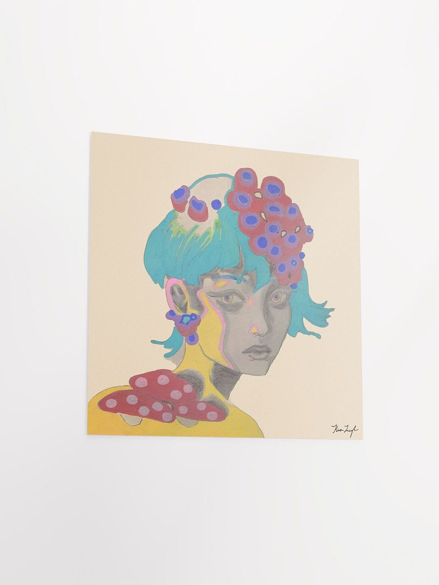 The Girl With the Mushroom Earring Square Matte Print product image (12)