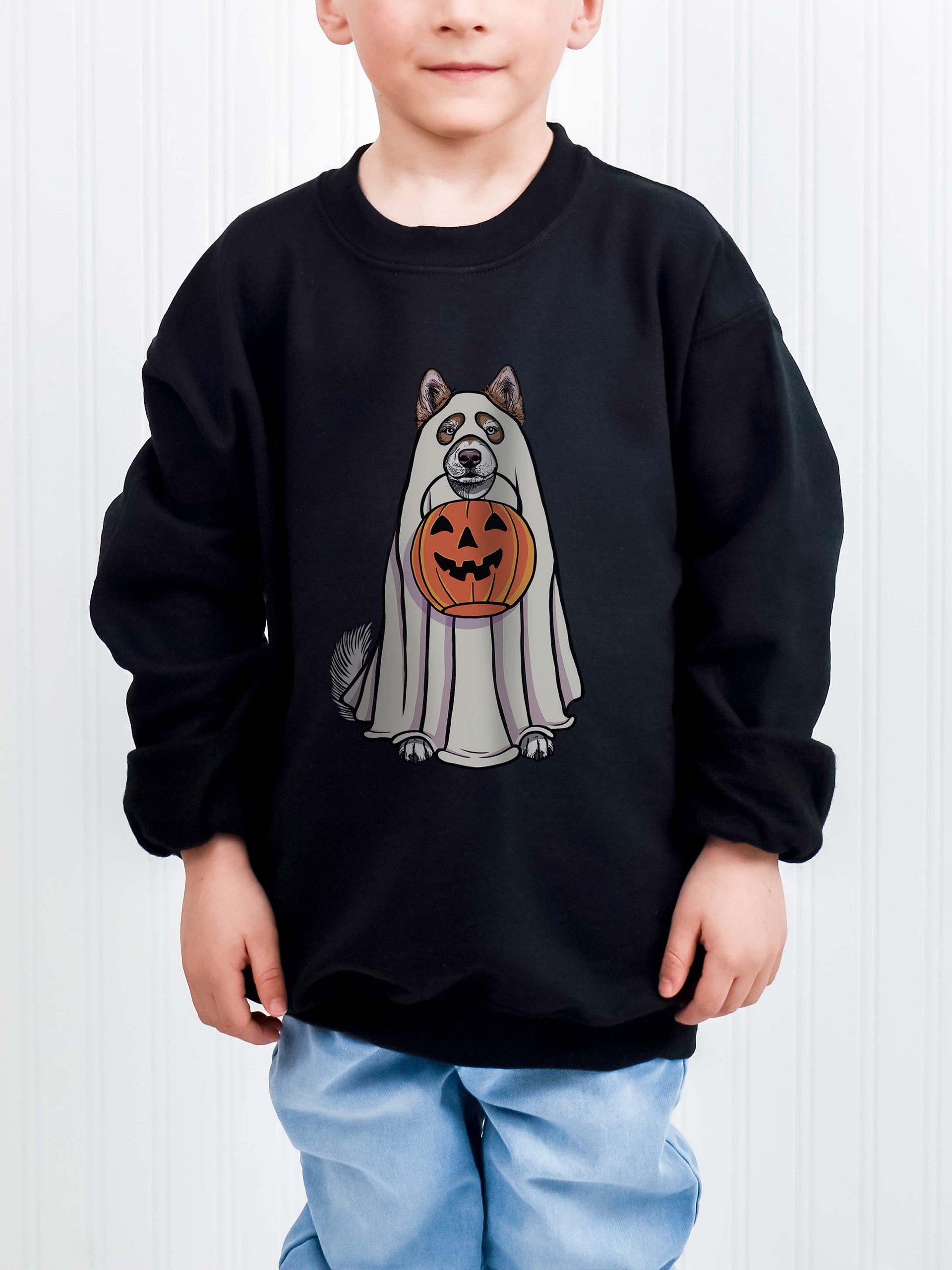 Halloween Alaskan Malamute(Red & White) Youth Sweatshirt product image (1)