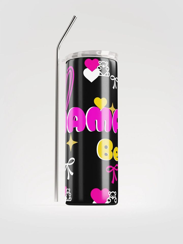 Mama's Bear Stainless Steel Tumbler with reusable Straw, leak proof cup lid, Tumbler Mug Drinkware Flask product image (1)