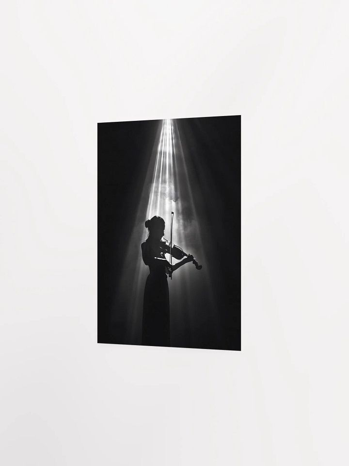 Dramatic violinist silhouette under spotlight glow product image (8)