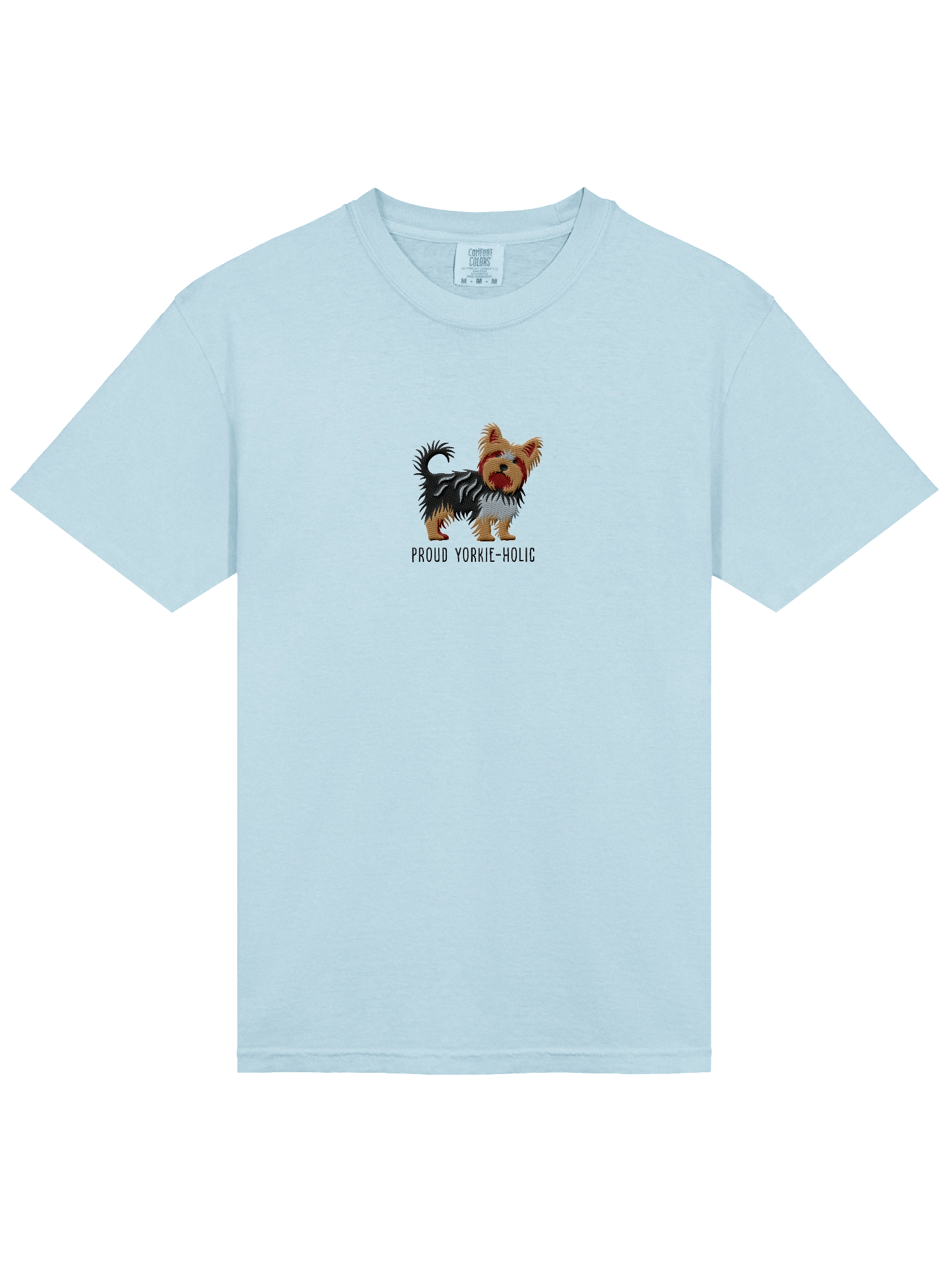 Proud Yorkie-holic T-Shirt(Embroidered) of a Yorkshire Terrier(2) product image (53)