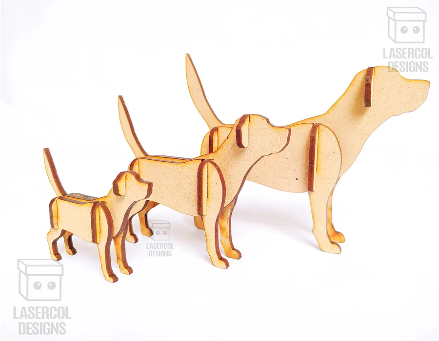 Dogs 3d Puzzle (3 Sizes) Set 2 - Laser Cut Files product image (4)