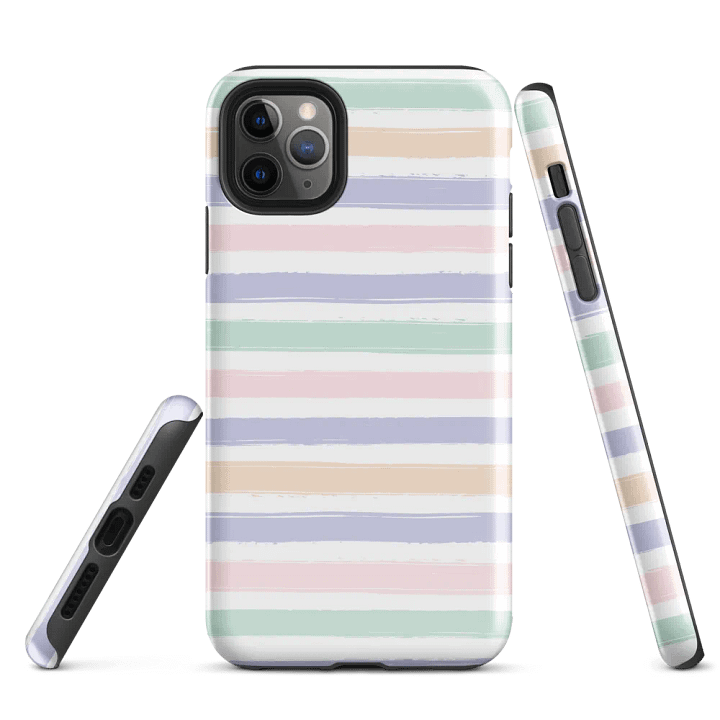 Pastel Power Stripes iPhone® Tough Case product image (1)