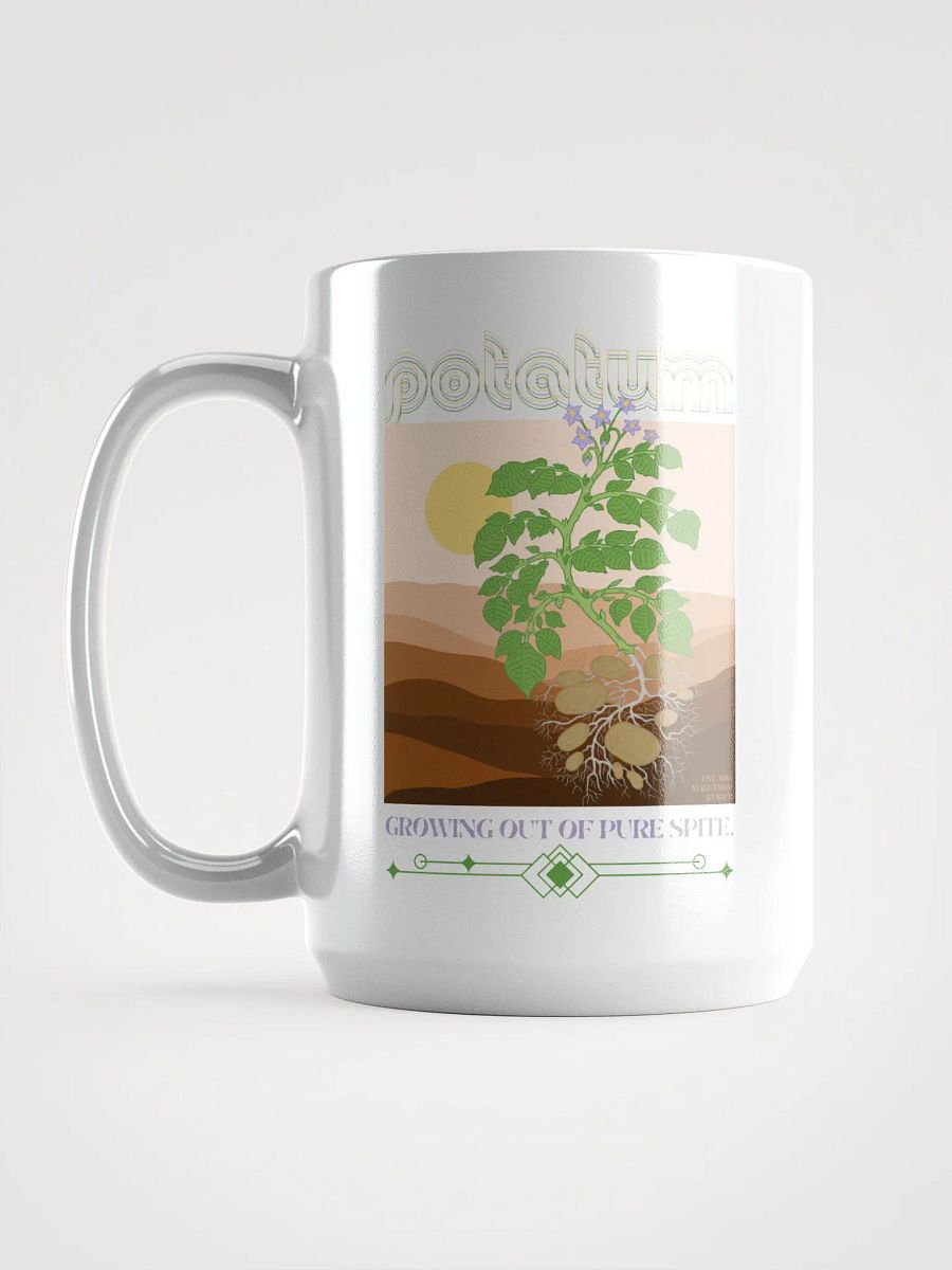 GROWING OUT OF PURE SPITE white glossy mug product image (4)