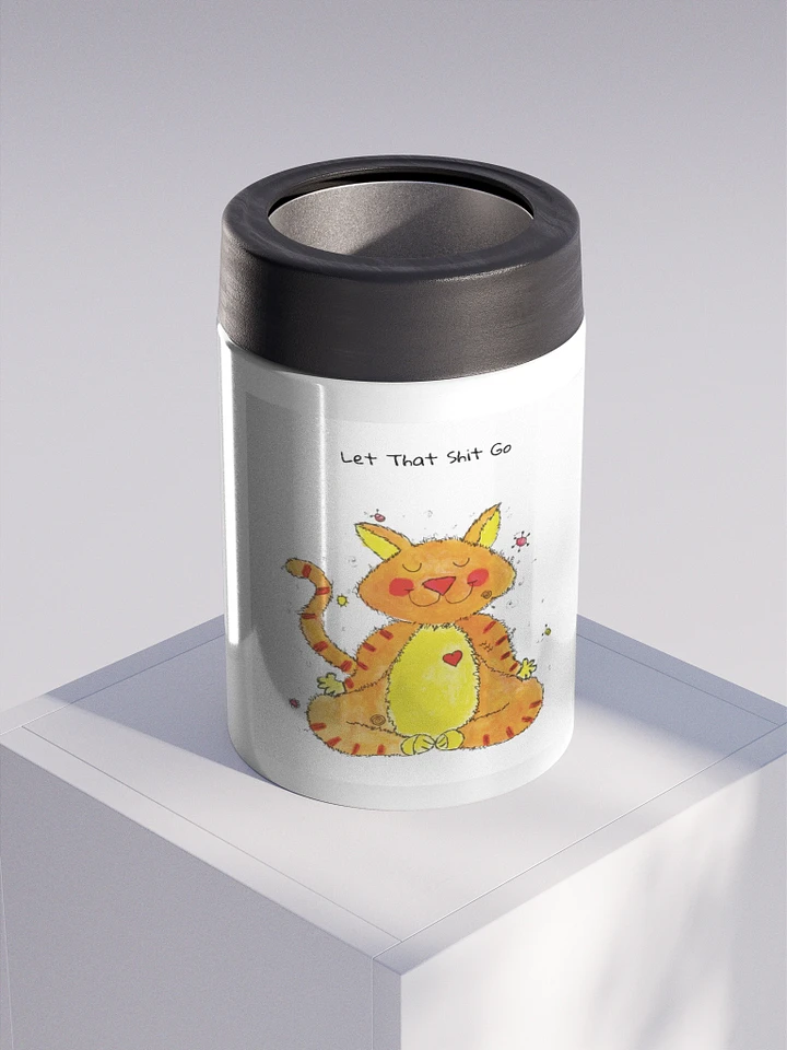 Ging Ging Meditating Cat Koozie product image (1)