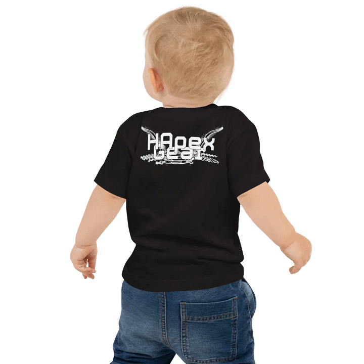 Baby Jersey Short Sleeve Tee - White HApex Gear Black Logo product image (1)