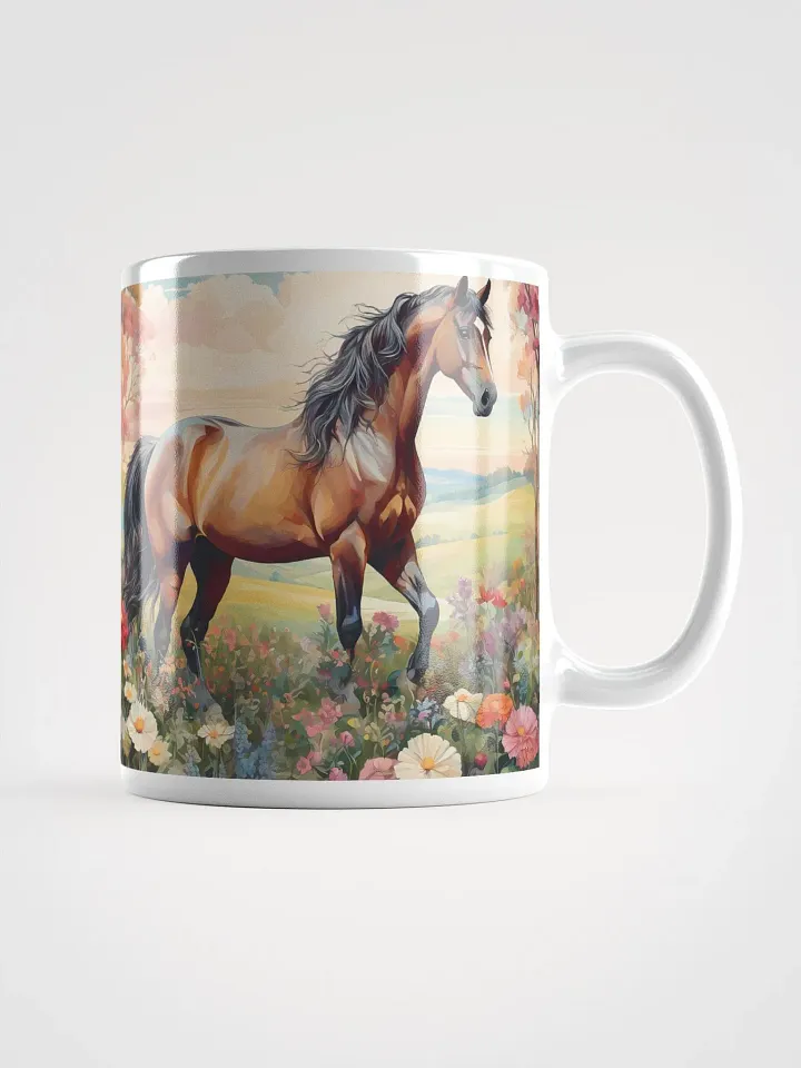 Floral Stride Mare Horse Mug product image (1)