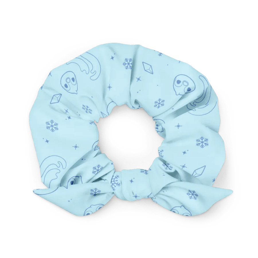 Blue recycled scrunchie | Arctic dreams product image (2)