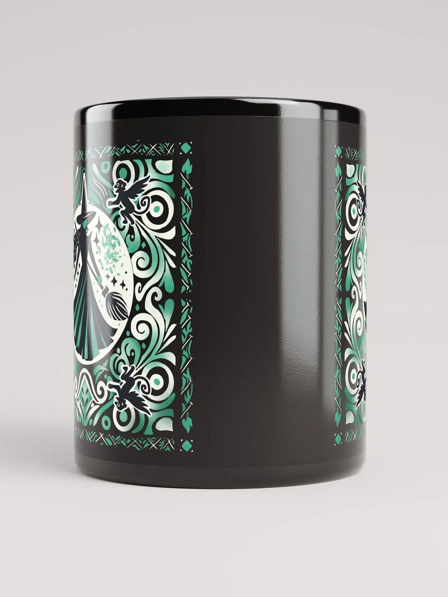 Wicked Spanish Tile Elphaba Mug – Black Glossy Broadway Coffee Cup product image (9)