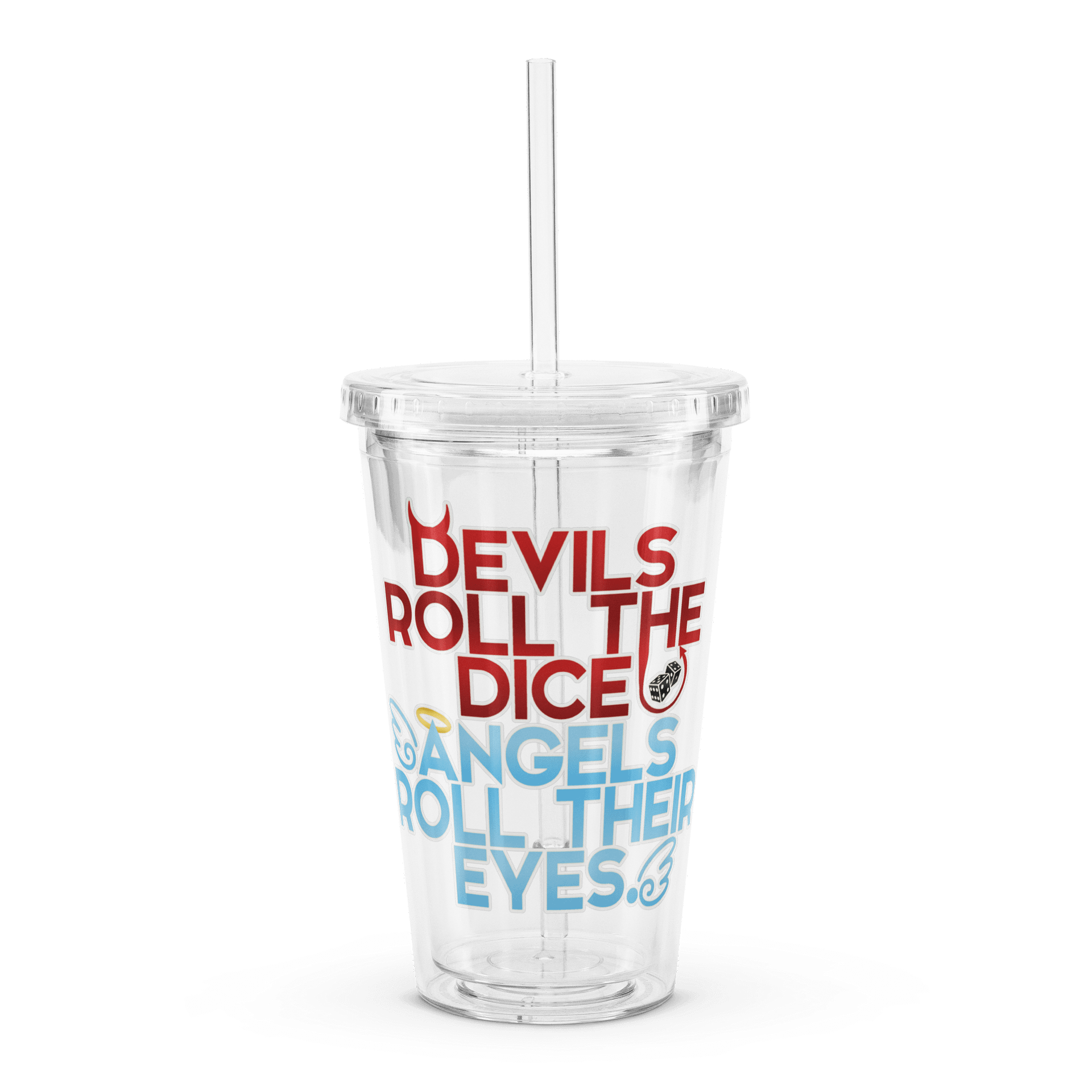 Devils & Angels - Clear Plastic Tumbler product image (1)