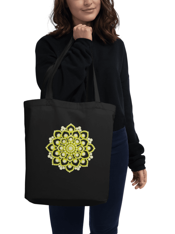 Yellow Flower Mandala Eco-Friendly Organic Tote Bag product image (1)
