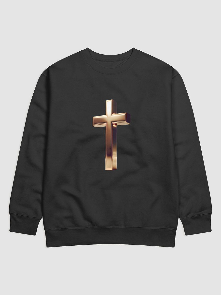 Reflective Gold 3D Cross Premium Sweatshirt product image (1)