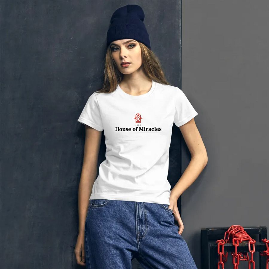 I am a House of Miracles | Fitted (Female) | Black Print product image (9)