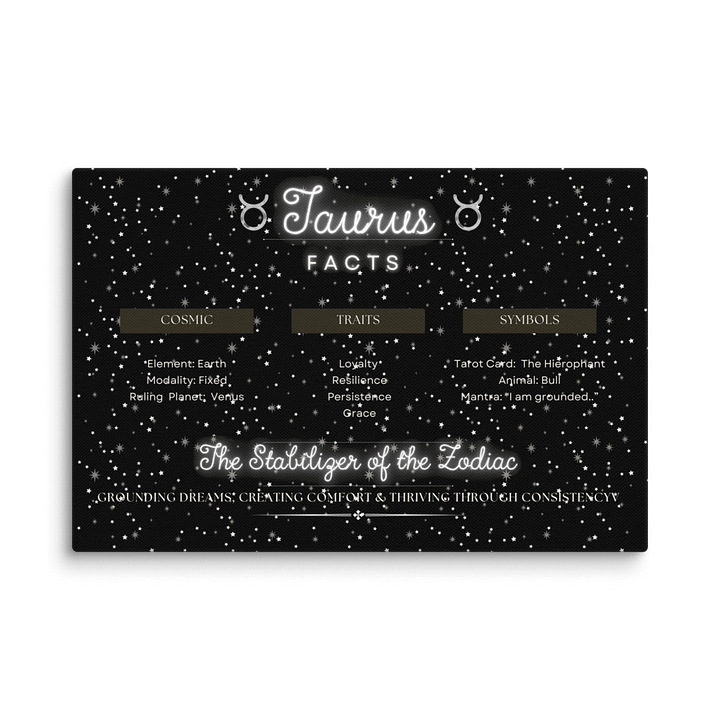 Taurus 2025, Attributes Table, Print on Canvas product image (4)
