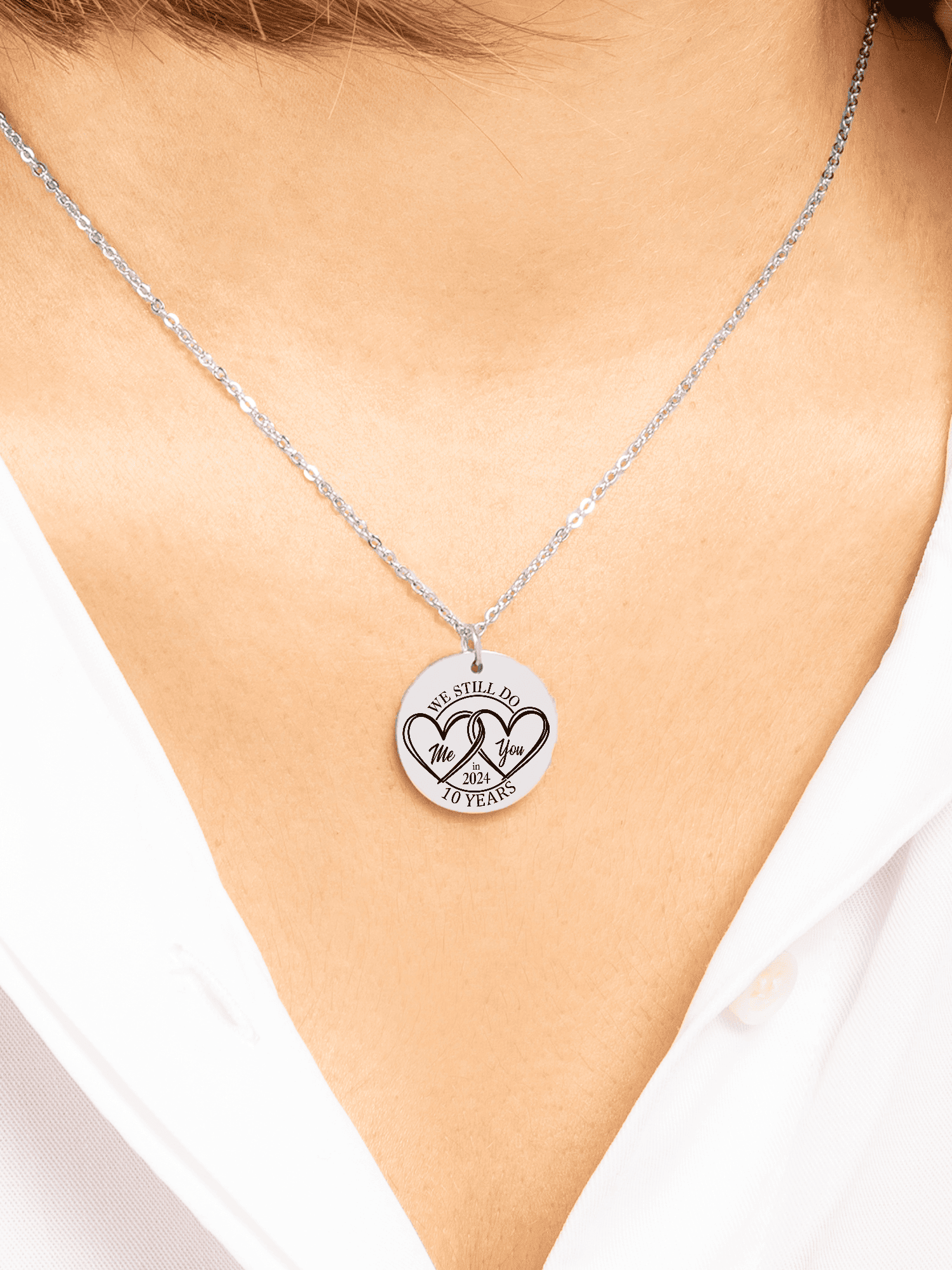 We Still 'I DO' 10 Years Later Anniversary Necklace product image (3)