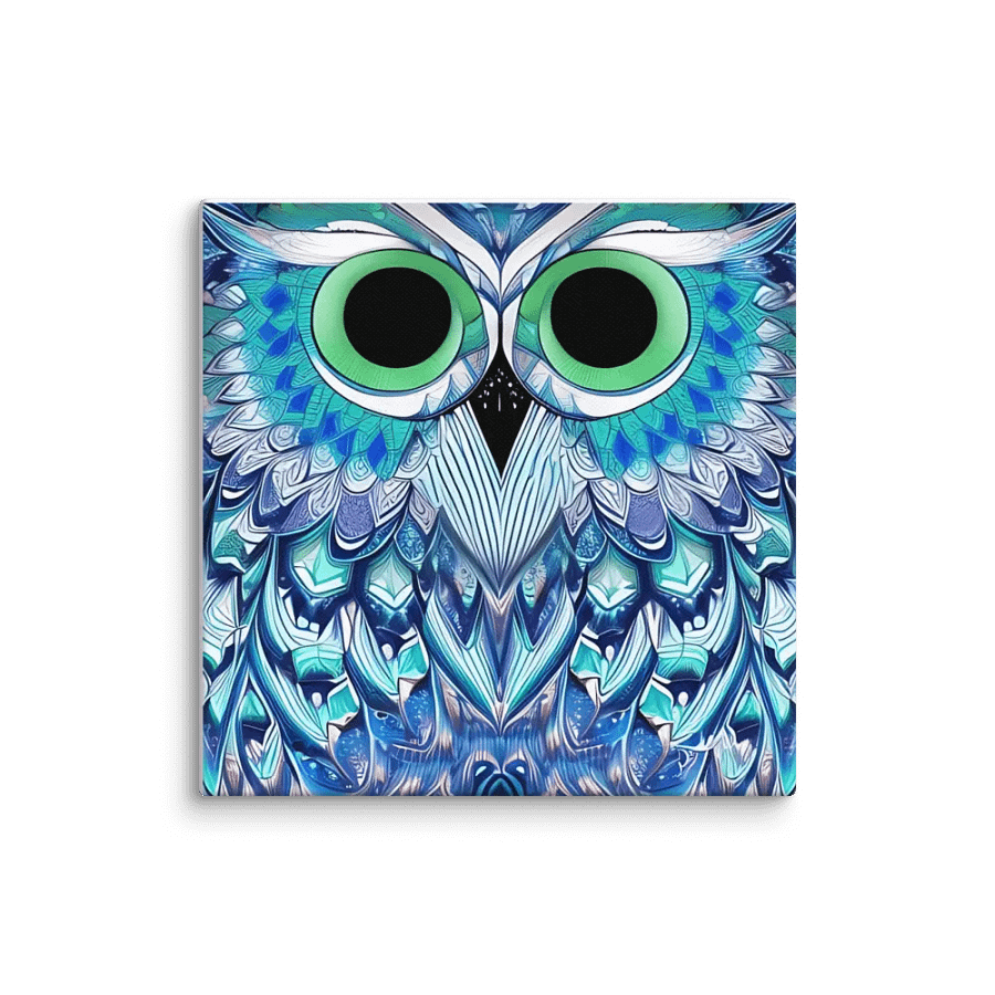 Fantasy Fractal Owl Art - v2 product image (1)
