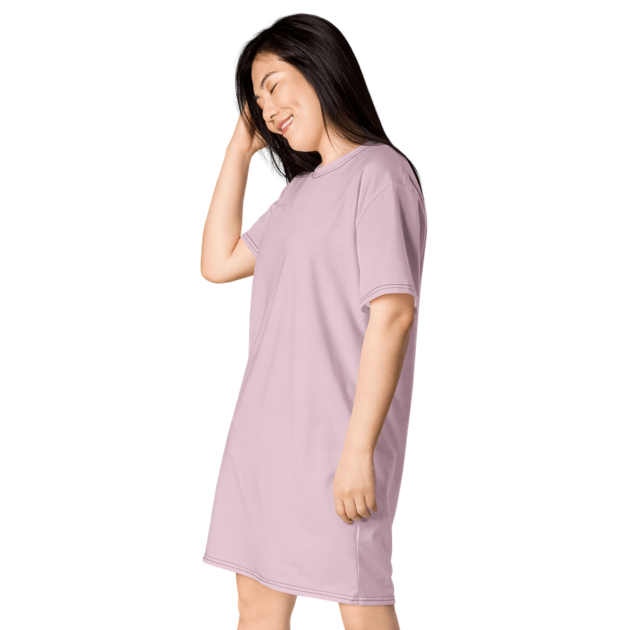 Oversized T-Shirt Dress - Elegant Pink Lace, Sizes 2XS-6XL product image (3)