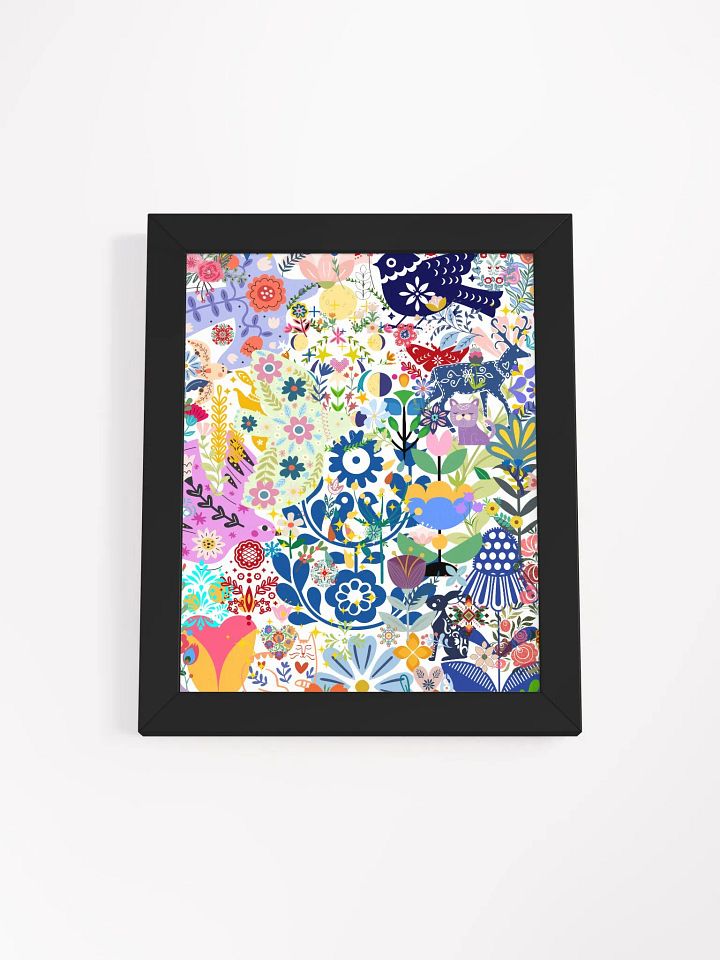 Whimsical Garden Mosaic - Eco-Friendly Matte Poster Frame product image (10)