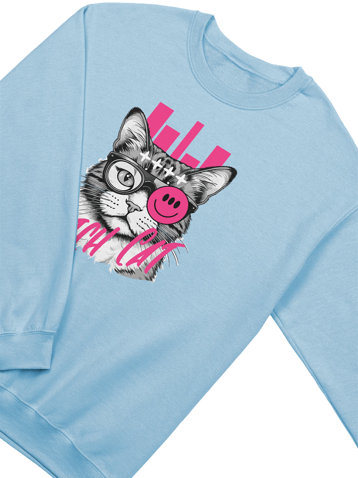 Rich Cat Round Glasses Crewneck Graphic Sweatshirt product image (2)