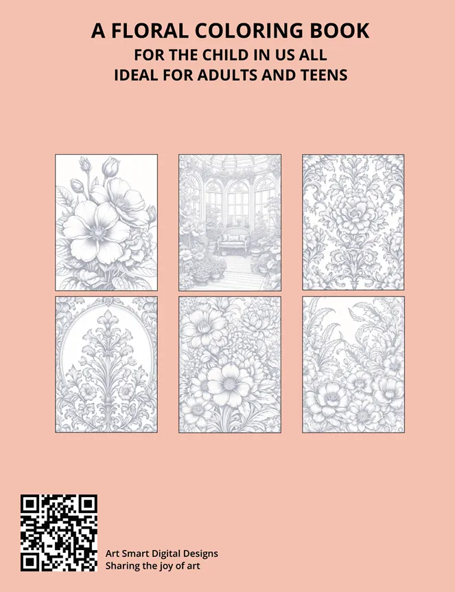 FREE Sample Pages from Flowers Coloring Book for Adults and Teens product image (2)